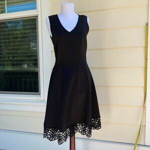 Little Black V Neck Donna Ricco Dress